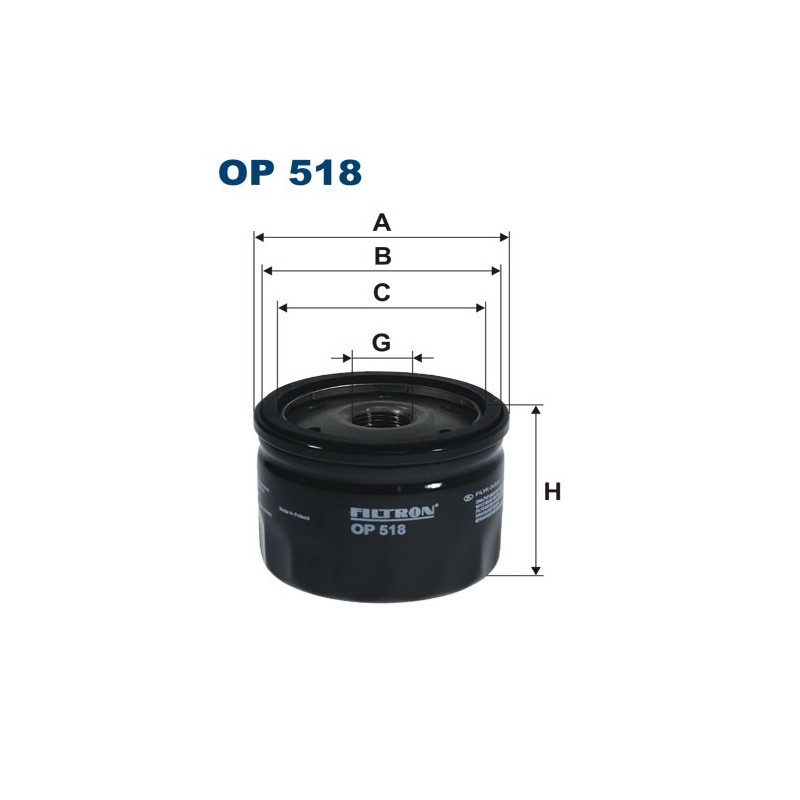 OP518 Filtr Oleju Filtron