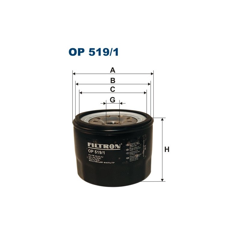 OP519/1 Filtr Oleju Filtron