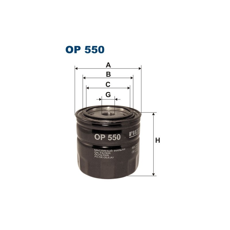 OP550 Filtr Oleju Filtron