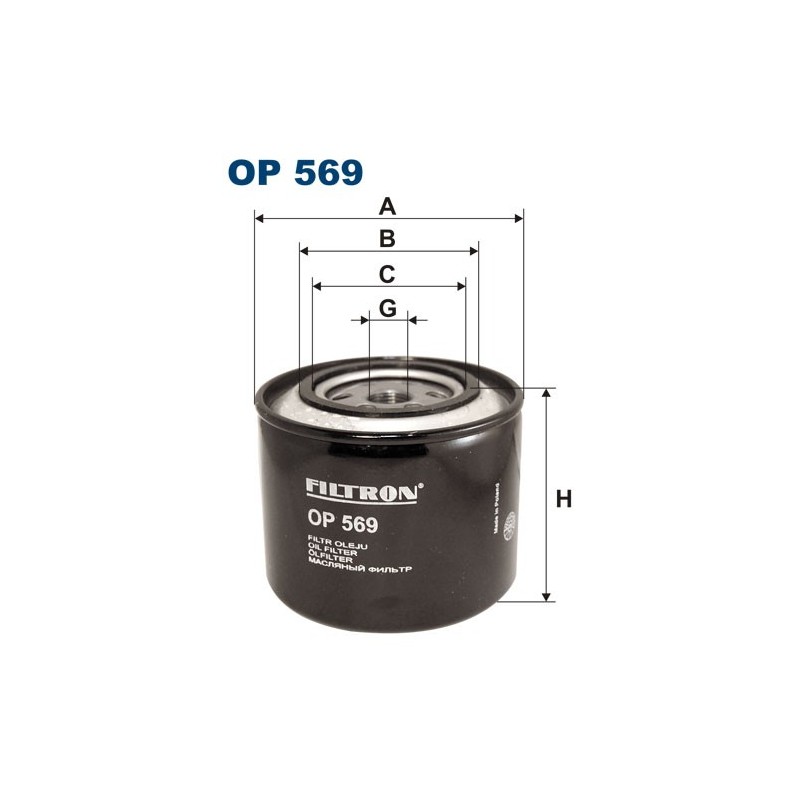 OP569 Filtr Oleju Filtron