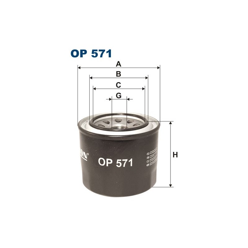 OP571 Filtr Oleju Filtron