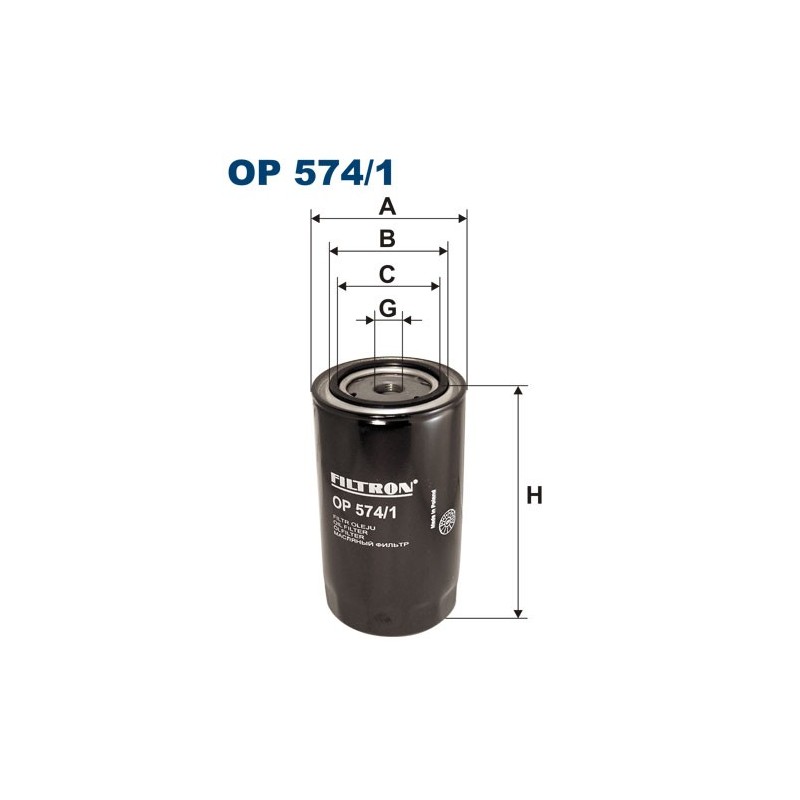 OP574/1 Filtr Oleju Filtron OP574/1 Filtr Oleju Filtron