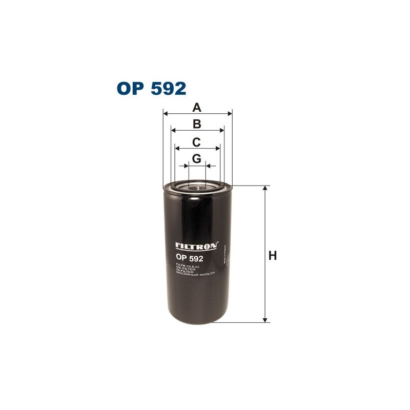 OP592 Filtr Oleju Filtron OP592 Filtr Oleju Filtron