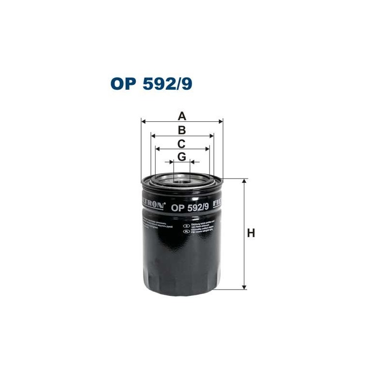 OP592/9 Filtr Oleju Filtron