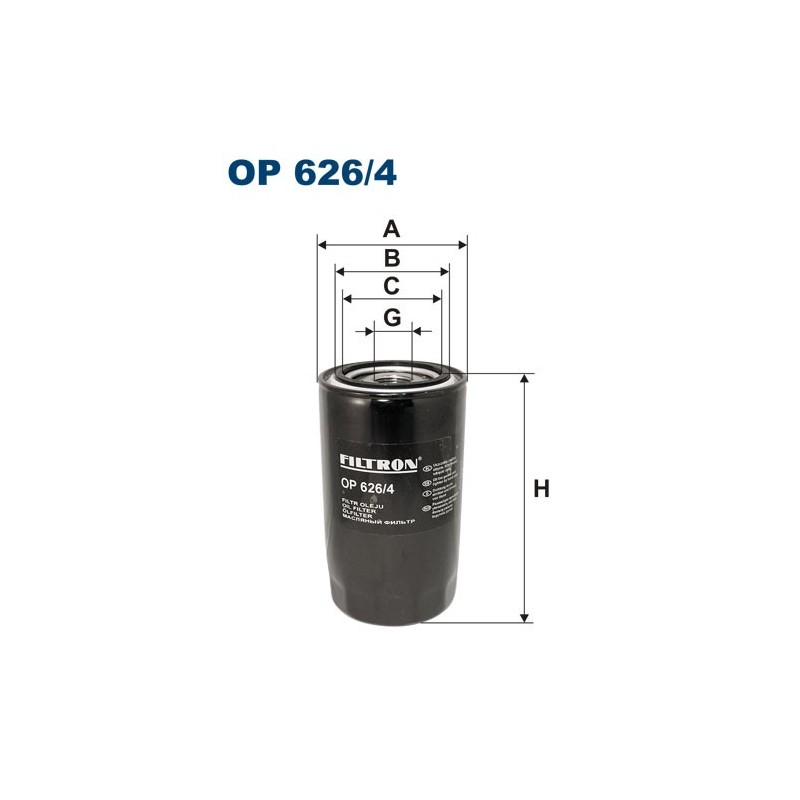 OP626/4 Filtr Oleju Filtron OP626/4 Filtr Oleju Filtron