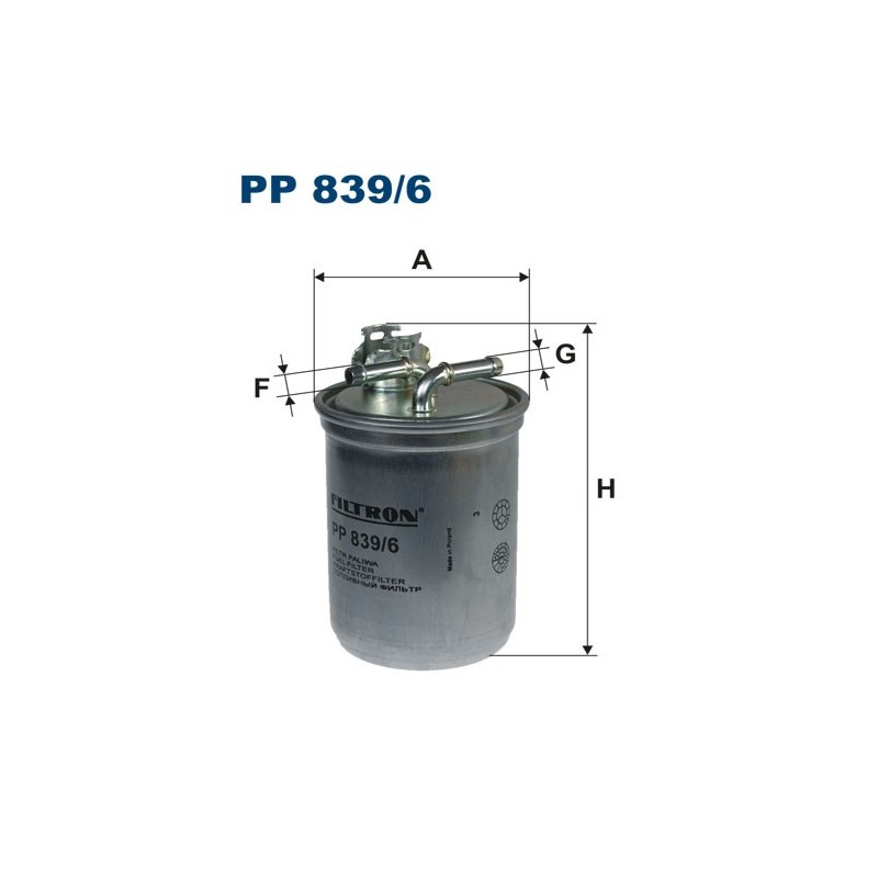 PP839/6 Filtr Paliwa Filtron