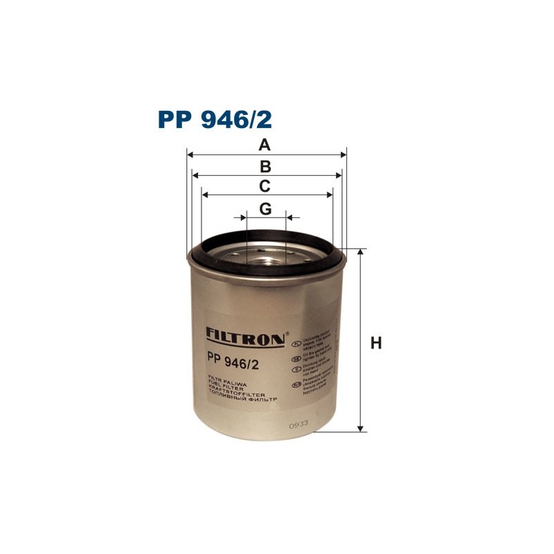 PP946/2 Filtr Paliwa Filtron