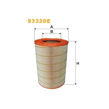 FILTR POWIETRZA Wix 93320E, Evobus (Mercedes Bus/Setra) Intercity, Intouro, OC, Touro, Kaessbohrer S 300