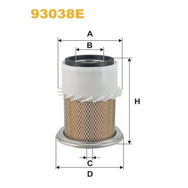 93038E Filtr Powietrza Wix