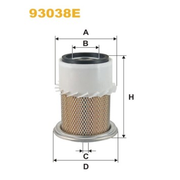 93038E Filtr Powietrza Wix