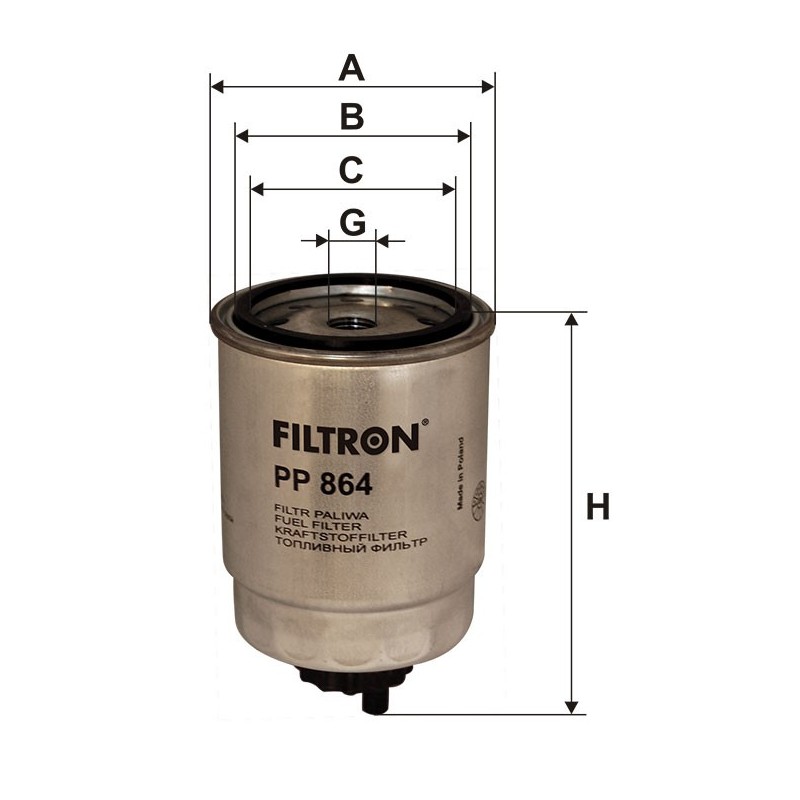 PP864 Filtr Paliwa Filtron