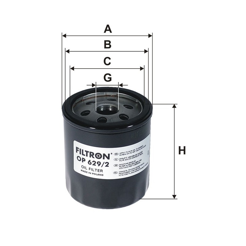 OP 629/2 Filtr oleju Filtron