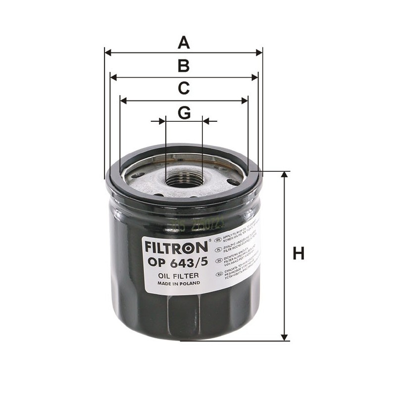 OP643/5 Filtr oleju Filtron