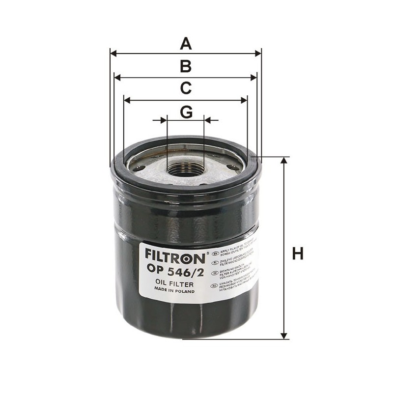 OP546/2 Filtr oleju Filtron
