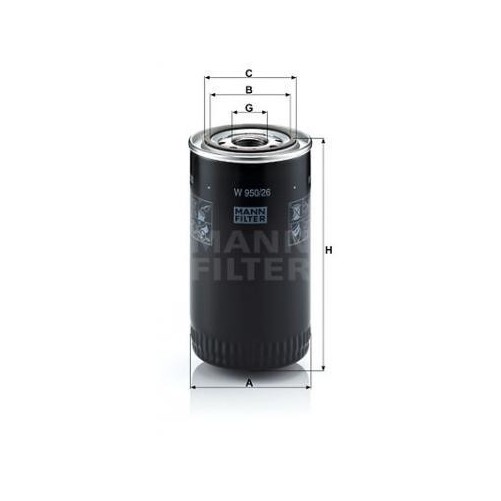 WK950/26 Filtr Oleju MANN