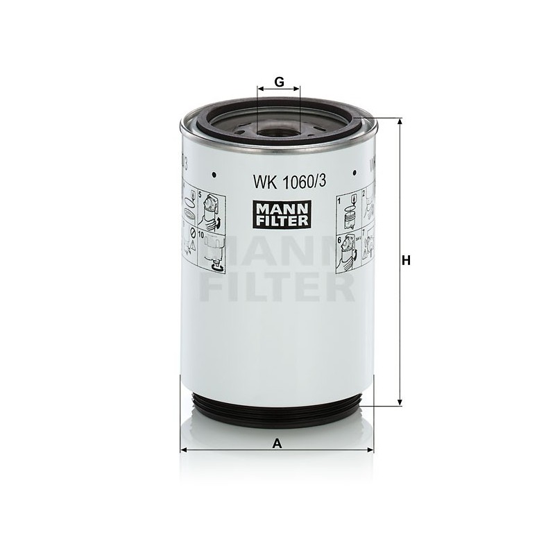 WK1060/3X Filtr paliwa MANN-FILTER
