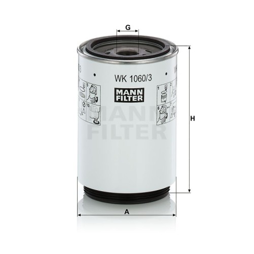 WK1060/3X Filtr paliwa MANN-FILTER