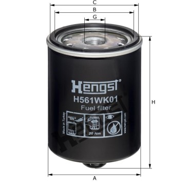 H561WK01 Filtr paliwa Hengst