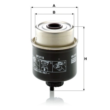 WK8118 Filtr paliwa MANN-FILTER