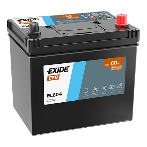 Akumulator EXIDE 12V 60Ah/520A (P+) 230x173x222 B00 - START&STOP EFB - EL604